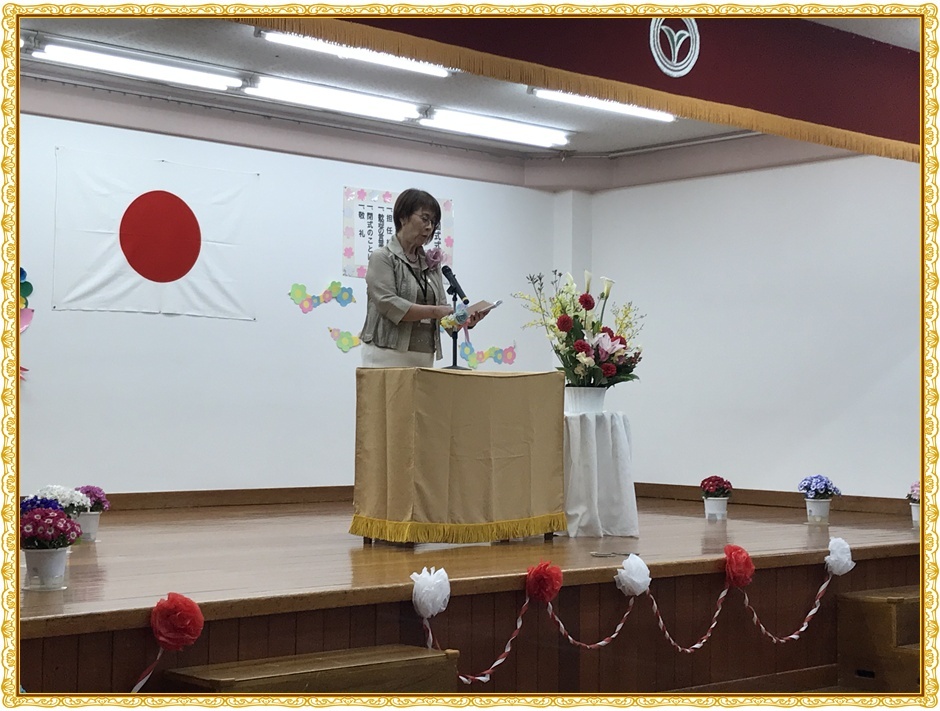 オープニングは、年長　百合組のマーチングからスタートです。緊張してドキドキの様子。